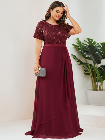 Short Sleeves Round Neck A Line Wholesale Mother of the Bride Dresses