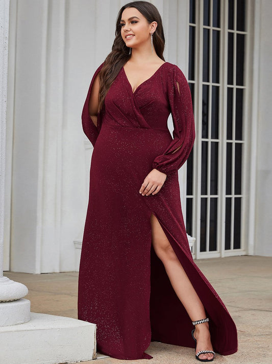 Plus Size Lantern Sleeves Wholesale Mother of the Bride Dresses
