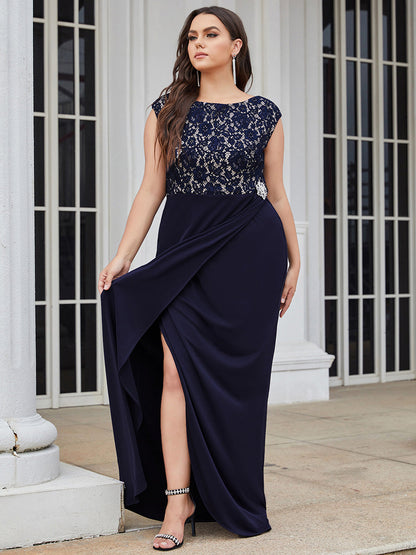 Plus Size Sleeveless Round Neck Wholesale Mother of the Bride Dresses