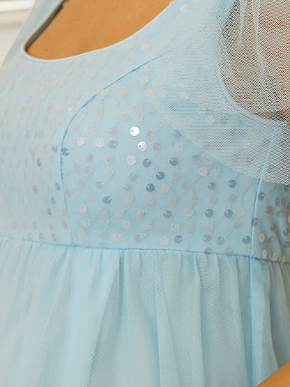 Square Neckline A Line Short Sleeves Wholesale Maternity Dresses
