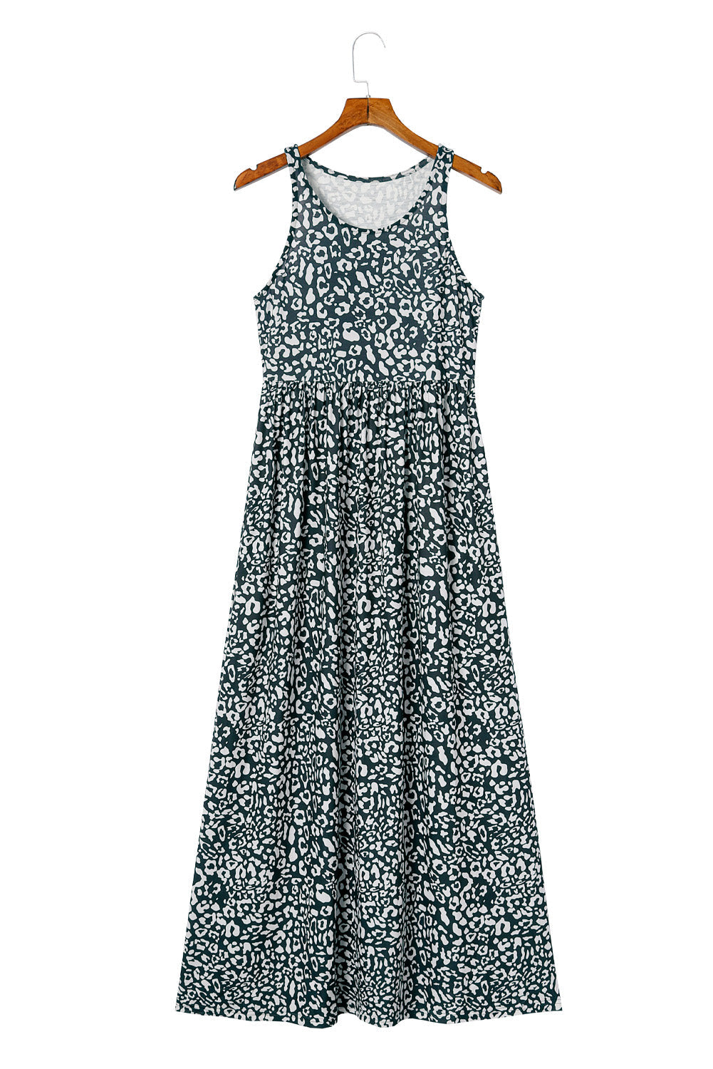 Round Neck Sleeveless Polka Dot Print Dress