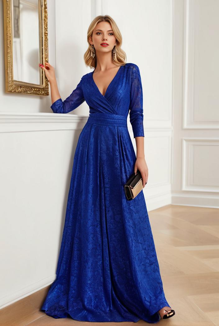 sparkling sequin maxi dress with v neckline for bridesmaid cocktail party women s attire 136249
