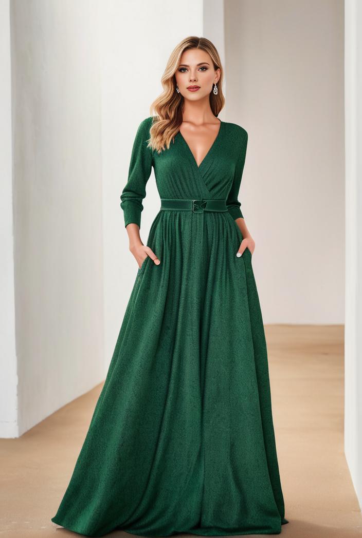 sparkling sequin maxi dress with v neckline for bridesmaid cocktail party women s attire 136279
