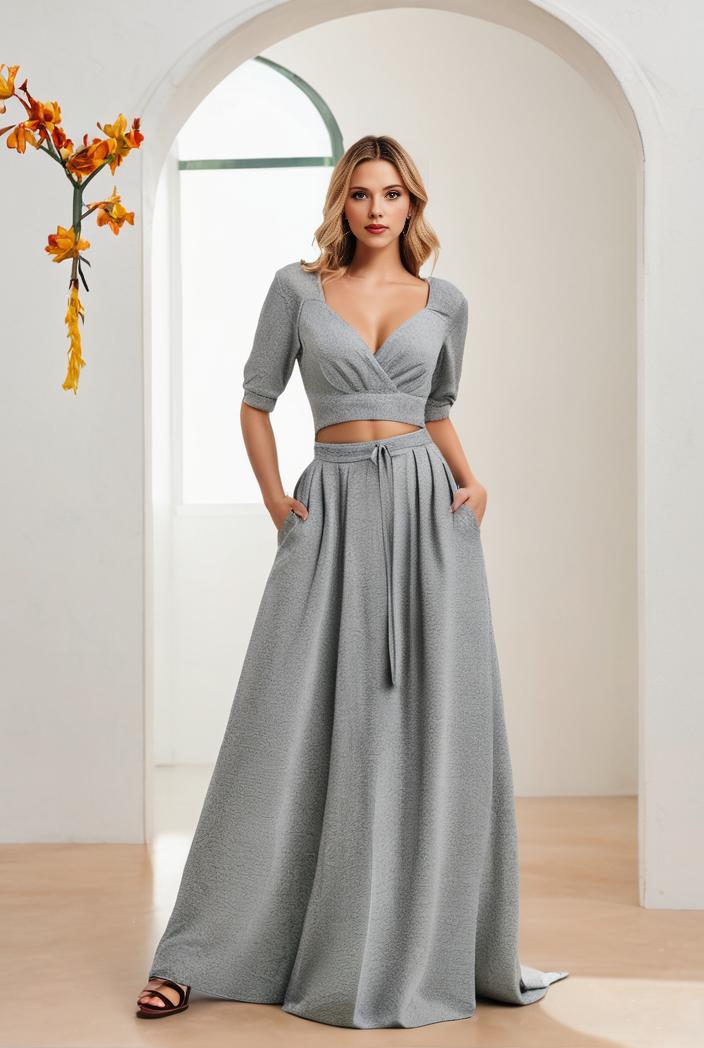 sparkling sequin maxi dress with v neckline for bridesmaid cocktail party women s attire 136285