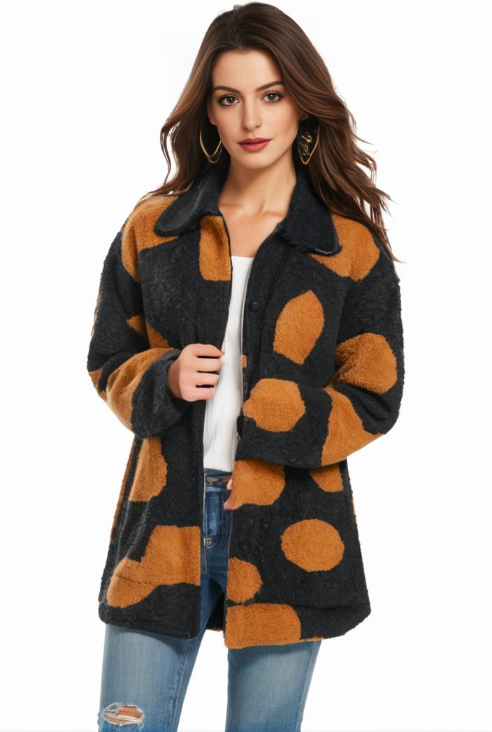 plus size halloween coat women s pus allover cat pumpkin print long sleeve open front medium stretch cardigan overcoat 116830