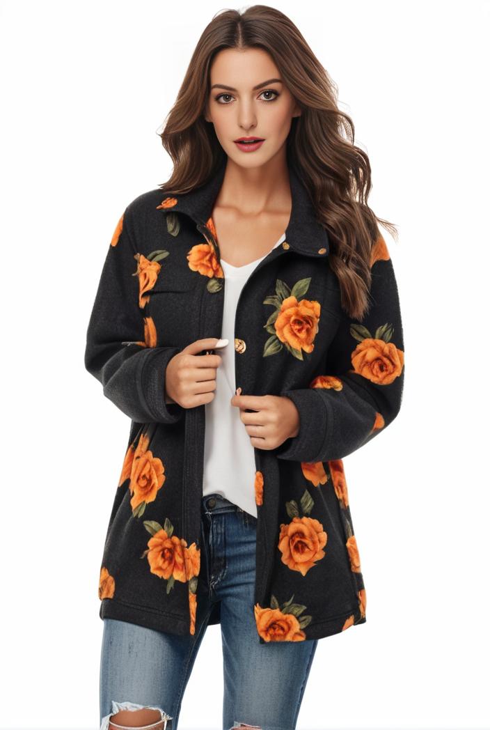 plus size halloween coat women s pus allover cat pumpkin print long sleeve open front medium stretch cardigan overcoat 135581