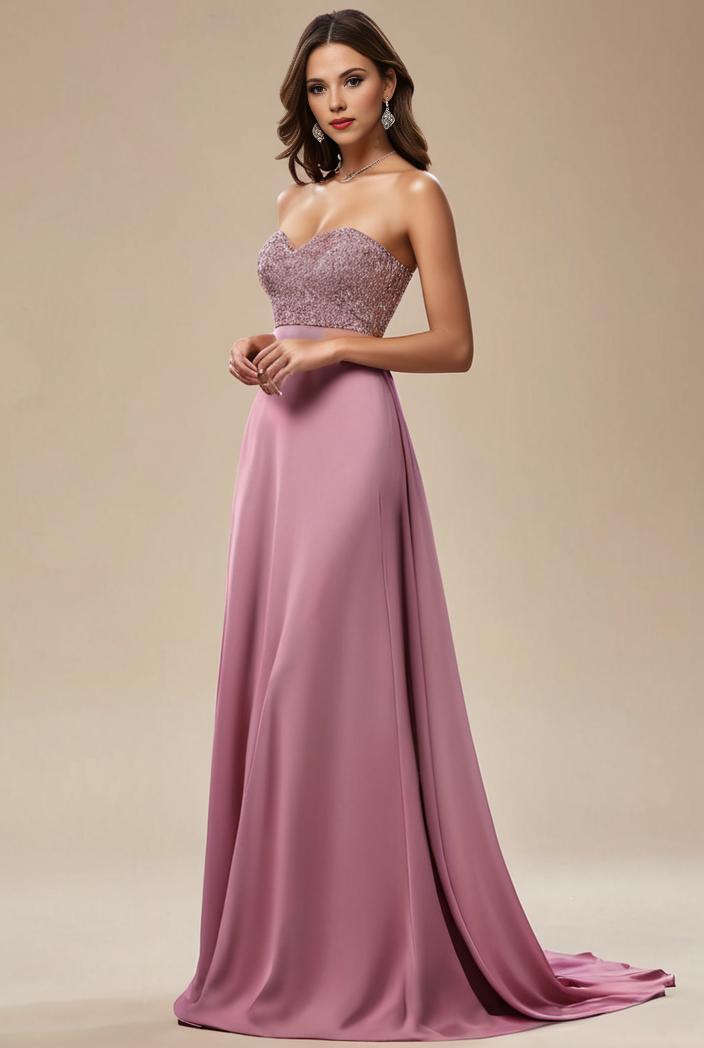 long empire waist bridesmaid dress with short flutter sleeves 149093