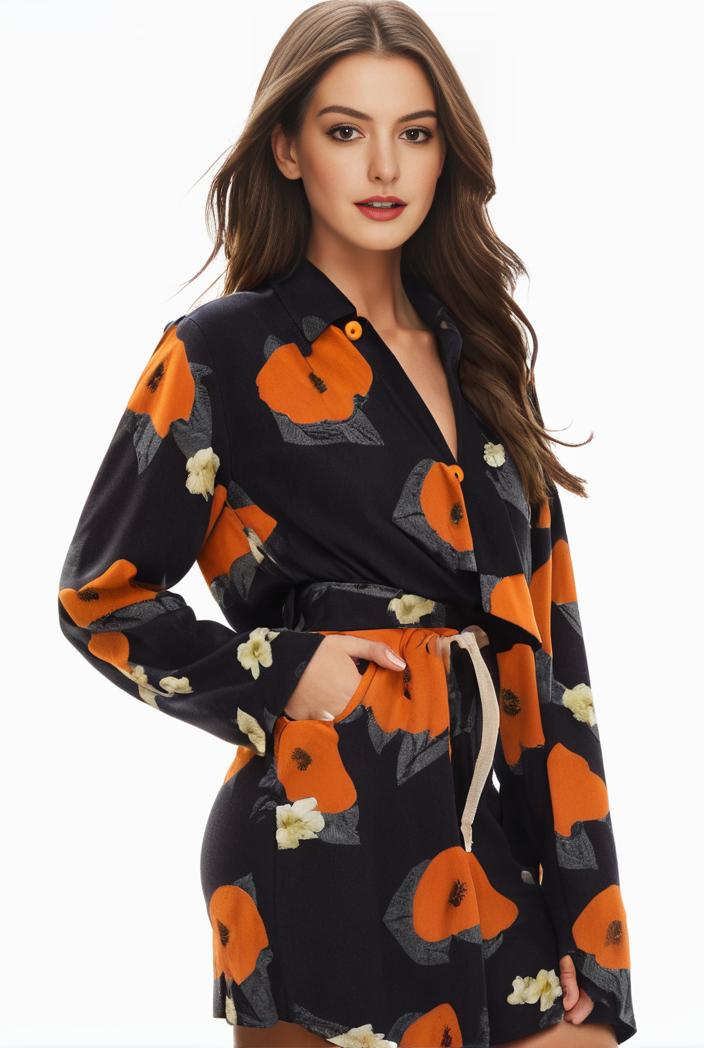 plus size halloween coat women s pus allover cat pumpkin print long sleeve open front medium stretch cardigan overcoat 134922