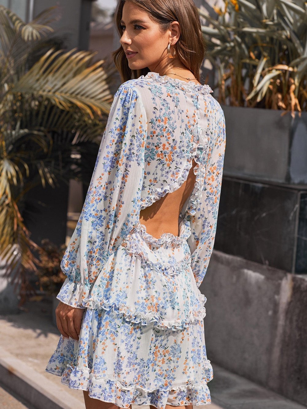 One Shoulder Comfortable And Casual Mini Dress A-Line Gypsy Bishop Poet Straight Across Off-Shoulder Paneled Dress