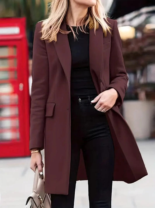 Stylish Long Sleeve Jacket for Autumn & Winter - Women's Outerwear
