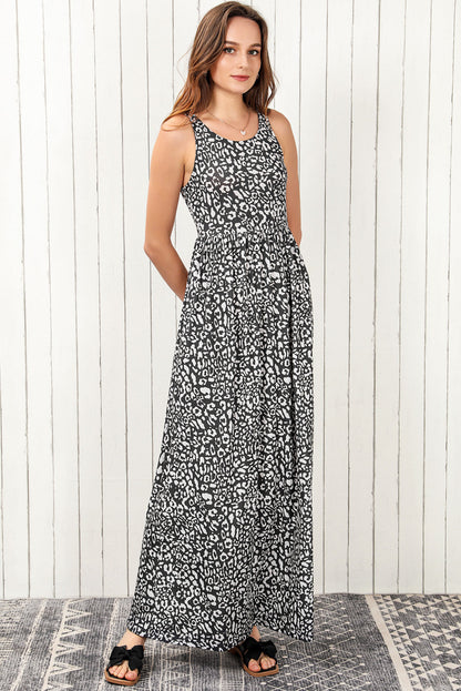 Boho Print Halterneck Sleeveless Dress