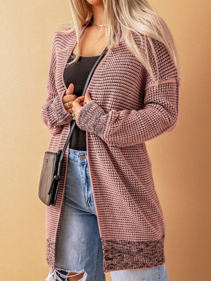 Women's Cardigans Thick Needle Padded Long Sleeve Hooded Cardigan