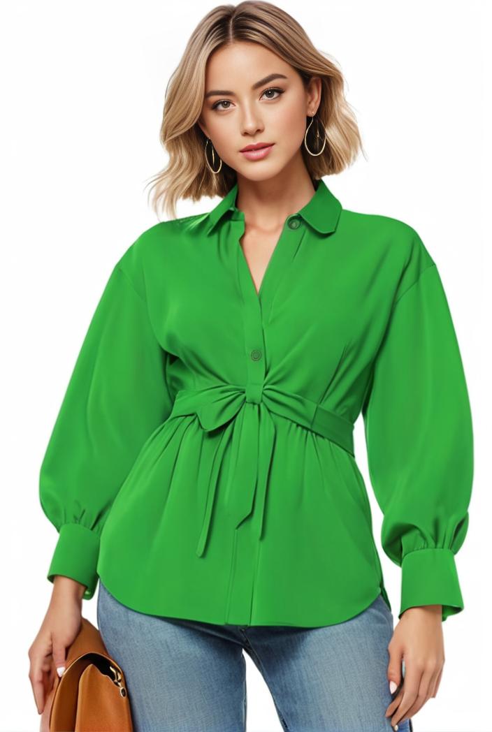 plus size casual blouse women s plus solid button up lantern sleeve turn down collar nipped waist blouse 138974