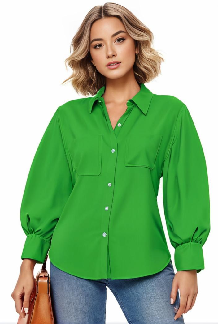 plus size casual blouse women s plus solid button up lantern sleeve turn down collar nipped waist blouse 138976