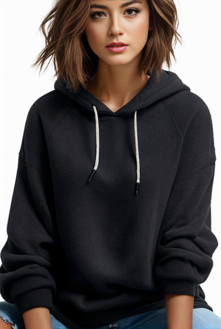 plus size casual hoodie women s plus solid ribbed long sleeve slight stretch hoodie drawstring sweatshirt 139090