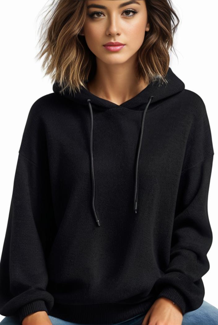 plus size casual hoodie women s plus solid ribbed long sleeve slight stretch hoodie drawstring sweatshirt 139092