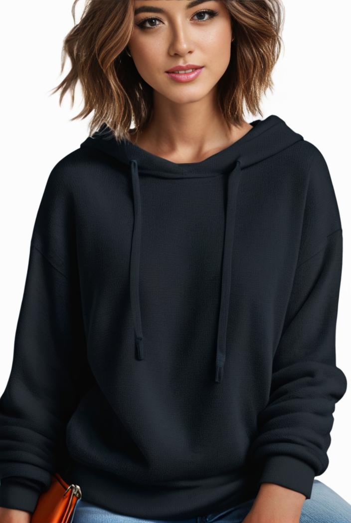 plus size casual hoodie women s plus solid ribbed long sleeve slight stretch hoodie drawstring sweatshirt 139094