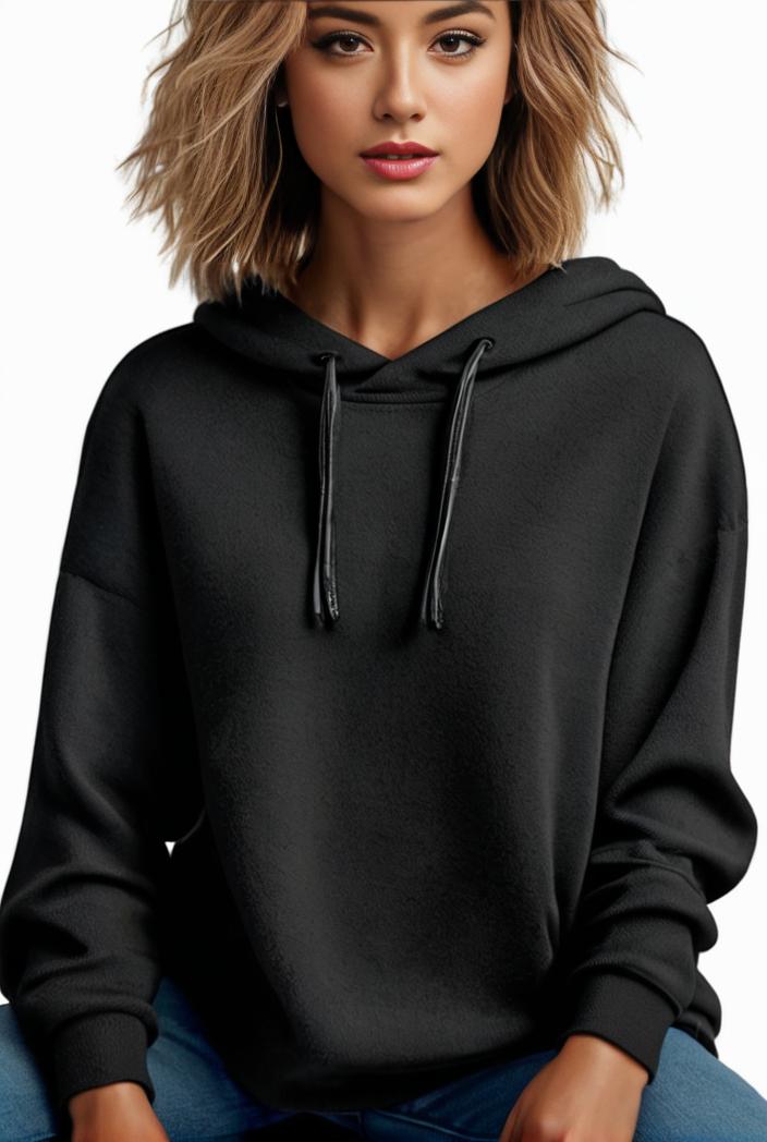 plus size casual hoodie women s plus solid ribbed long sleeve slight stretch hoodie drawstring sweatshirt 139097