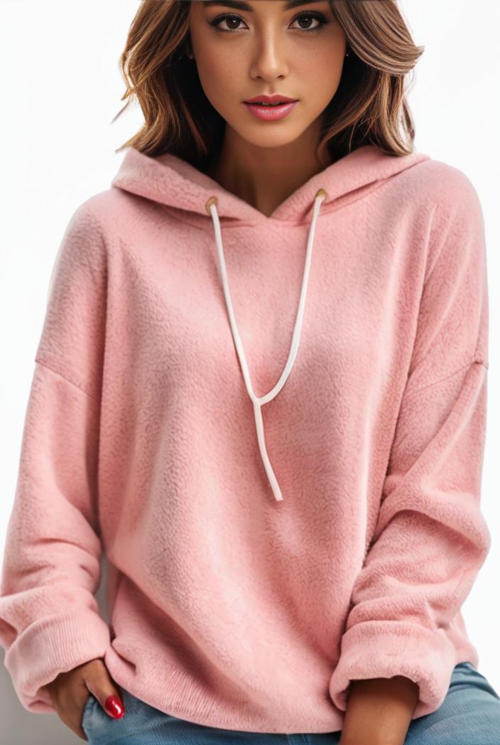 plus size casual hoodie women s plus solid ribbed long sleeve slight stretch hoodie drawstring sweatshirt 139101