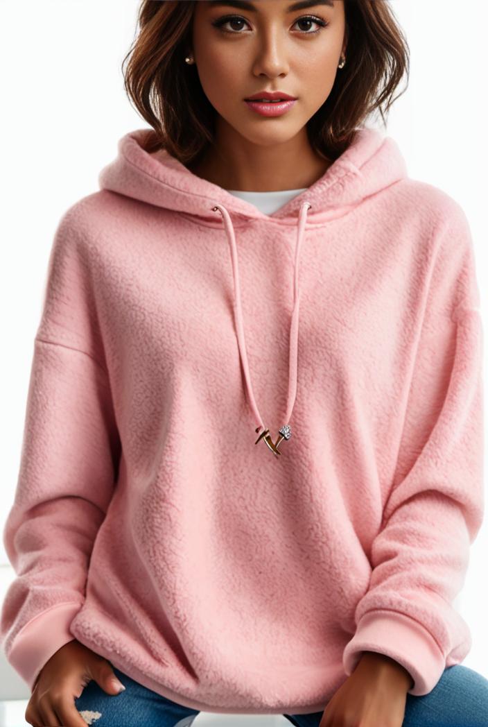 plus size casual hoodie women s plus solid ribbed long sleeve slight stretch hoodie drawstring sweatshirt 139105