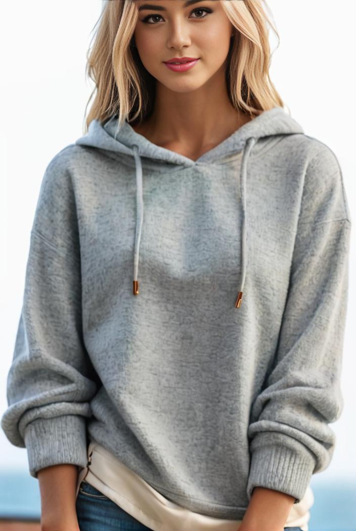 plus size casual hoodie women s plus solid ribbed long sleeve slight stretch hoodie drawstring sweatshirt 139111