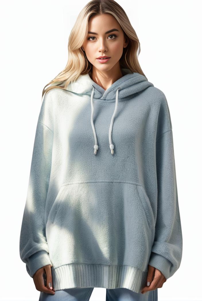 plus size casual hoodie women s plus solid ribbed long sleeve slight stretch hoodie drawstring sweatshirt 139118