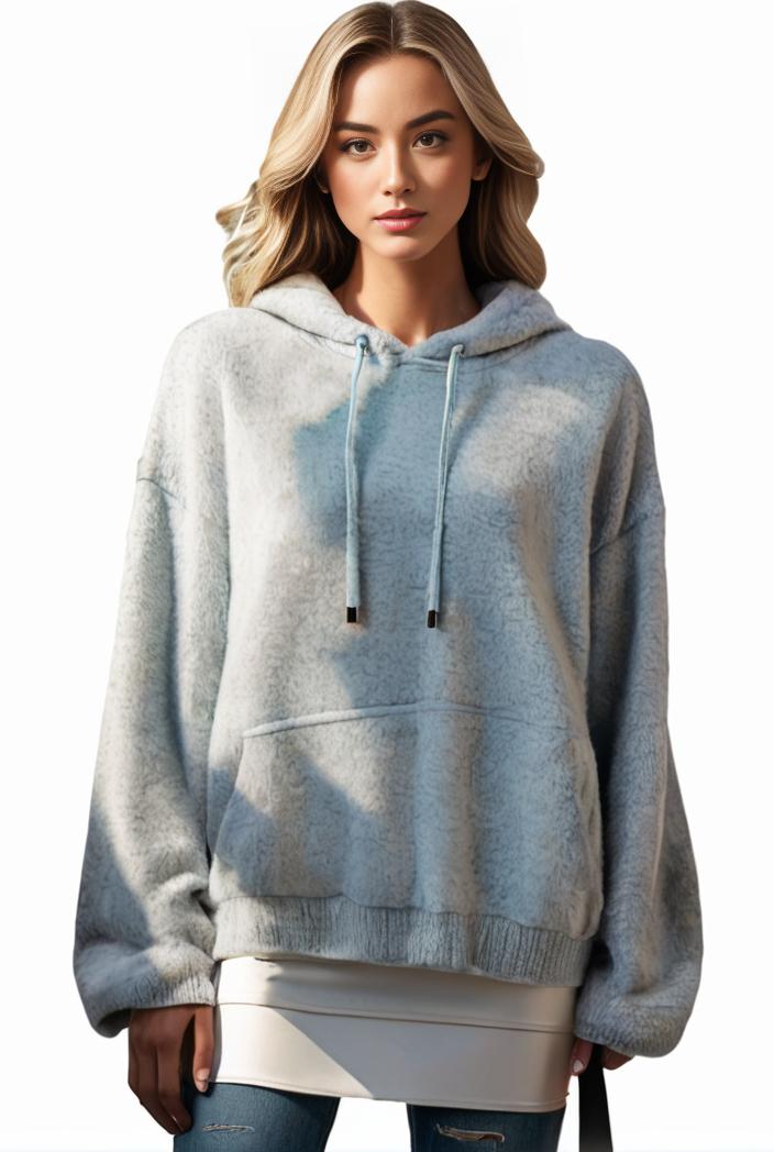 plus size casual hoodie women s plus solid ribbed long sleeve slight stretch hoodie drawstring sweatshirt 139119
