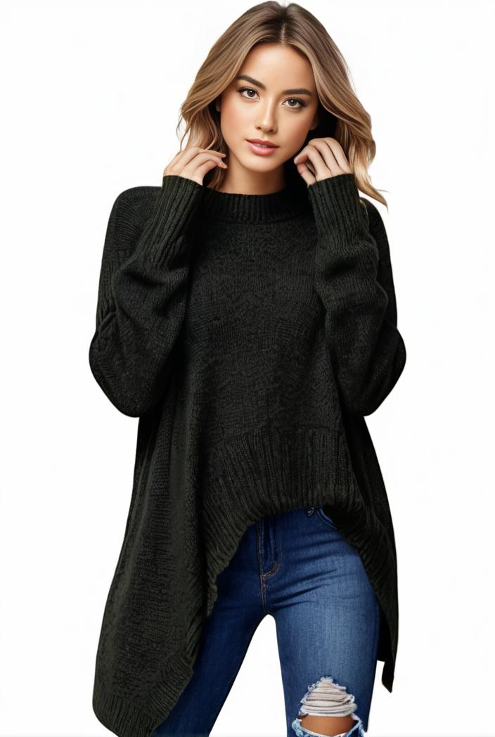 plus size casual sweater women s plus solid tassel trim long sleeve cowl neck high stretch jumper 139300
