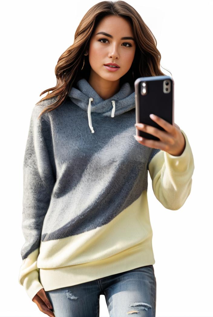 plus size casual sweatshirt women s plus colorblock long sleeve hooded drawstring slight stretch sweatshirt 139311