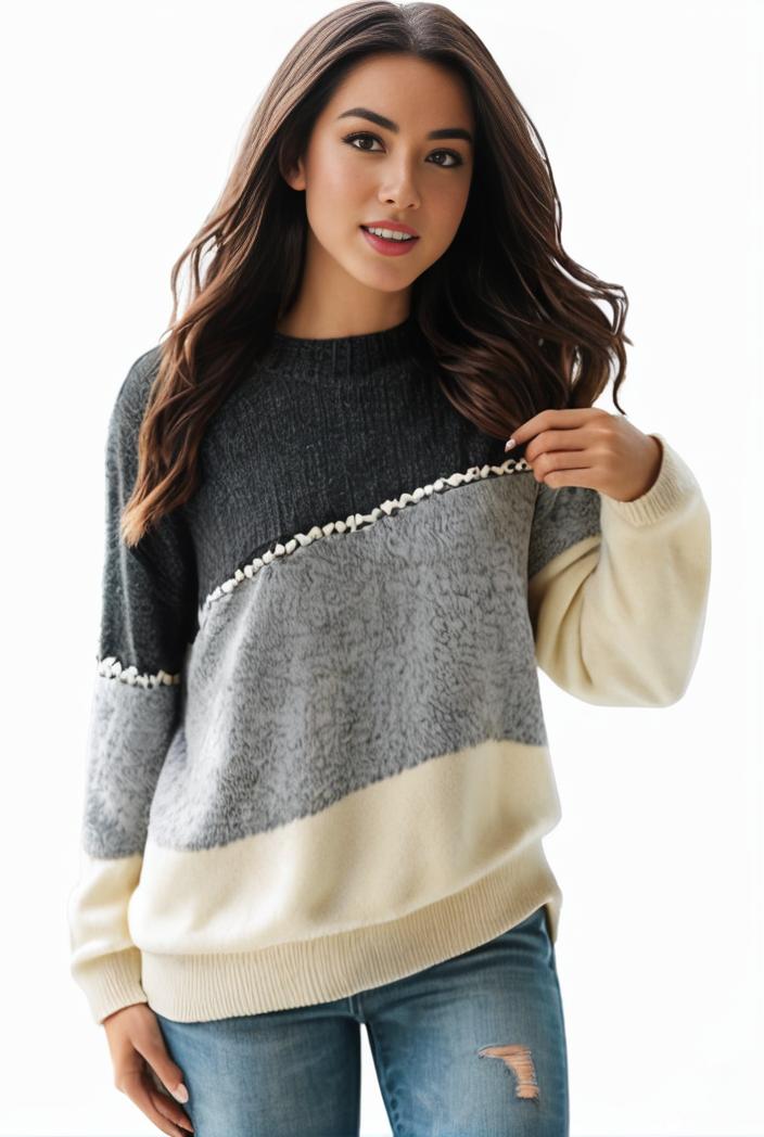 plus size casual sweatshirt women s plus colorblock long sleeve hooded drawstring slight stretch sweatshirt 139329