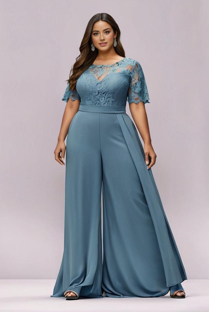 plus size women s embroidery evening dresses with short sleeve 144620