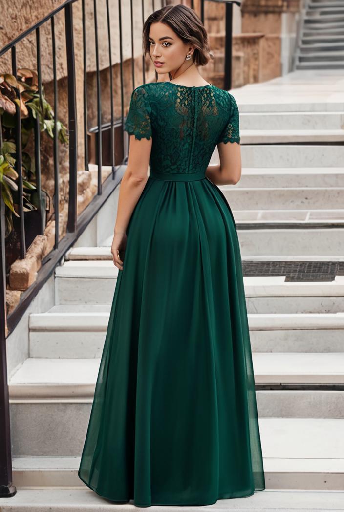 plus size women s embroidery evening dresses with short sleeve 144680