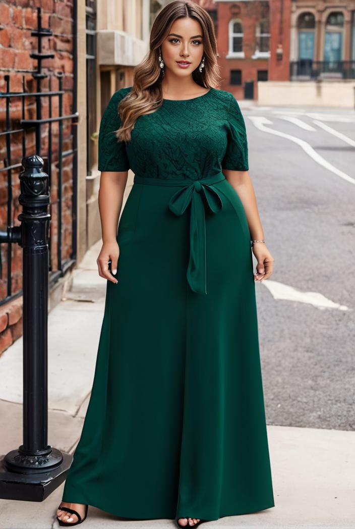 plus size women s embroidery evening dresses with short sleeve 144693