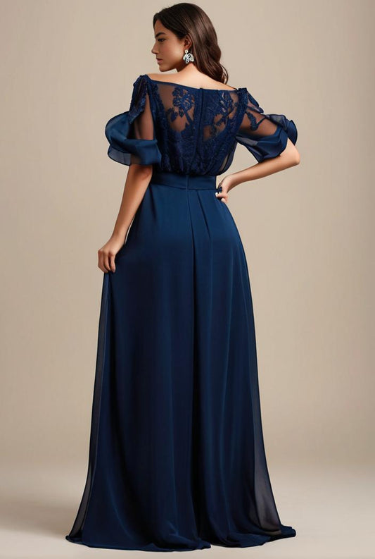 plus size women s embroidery evening dresses with short sleeve 144799