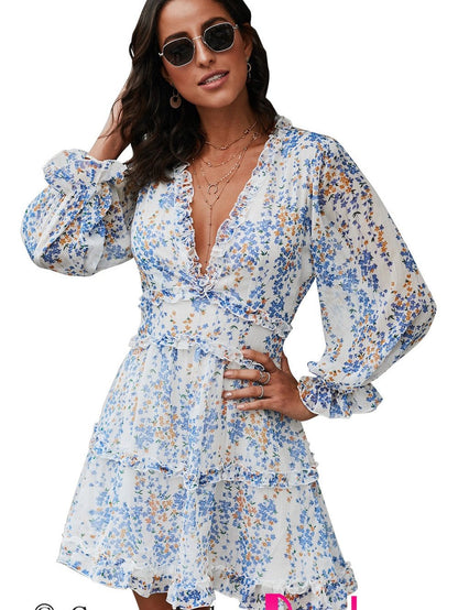 One Shoulder Comfortable And Casual Mini Dress A-Line Gypsy Bishop Poet Straight Across Off-Shoulder Paneled Dress