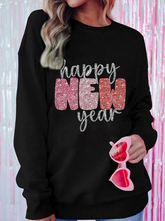 Sparkling Midnight Celebration Graphic Sweater