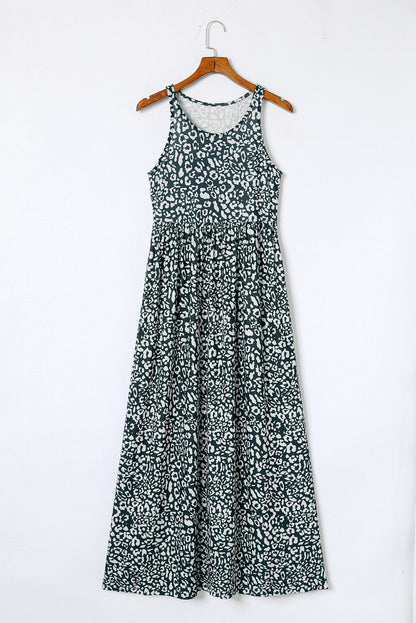 Boho Print Halterneck Sleeveless Dress