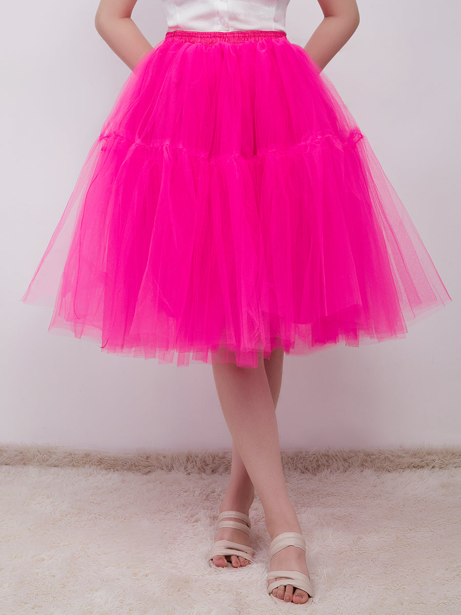 Layered Tulle Petticoat Skirt for Women