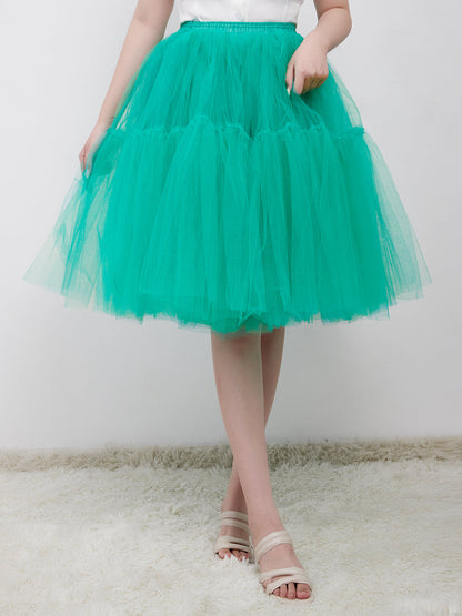 Layered Tulle Petticoat Skirt for Women