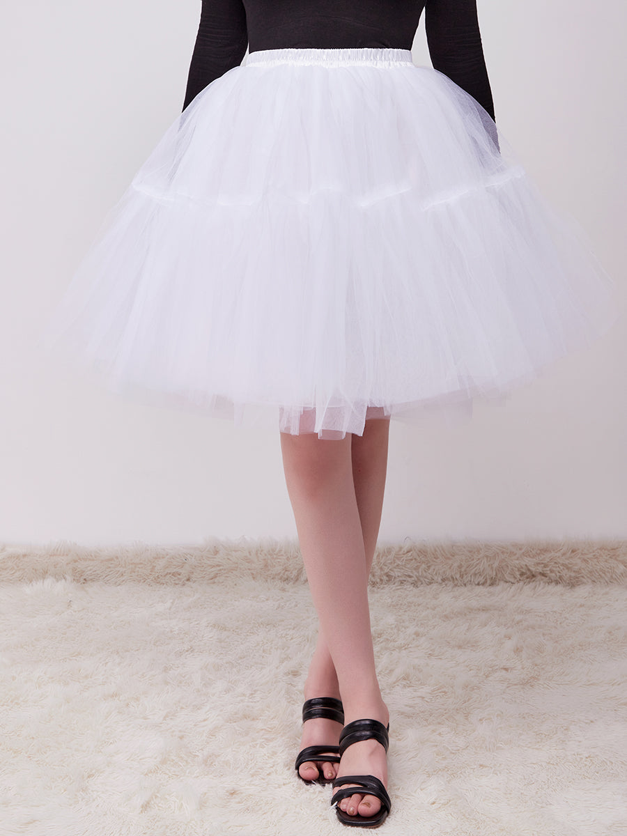 Knee-Length Tulle TUTU Dress Under Skirt