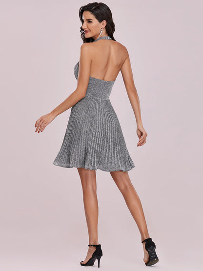 Party Dress - A-line Wholesale Cocktail Dress with Deep V-neck - MsDressly