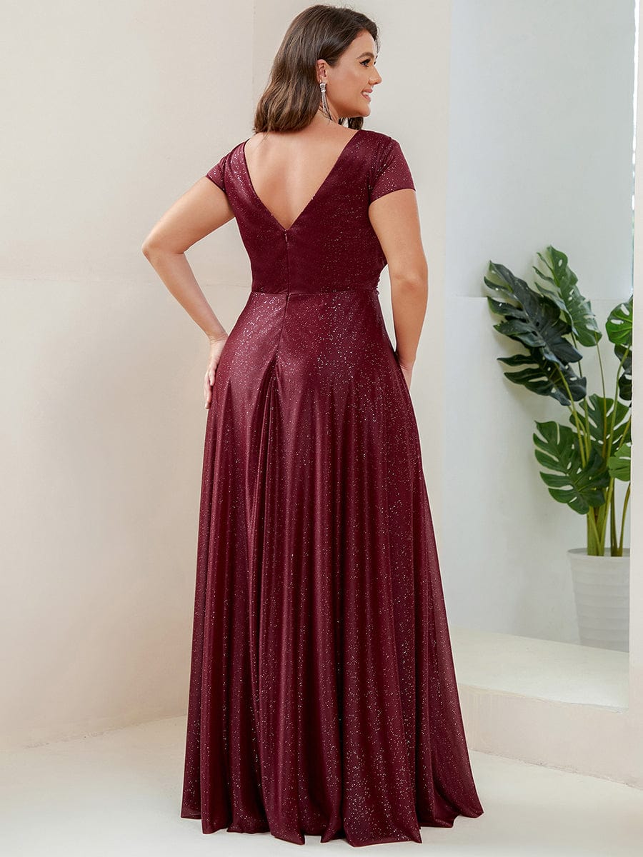 Mother of Bridesmaids - A Line Deep V Neck Floor Length Wholesale Mother of Bridesmaid Dresses - MsDressly