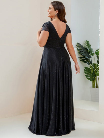 Mother of Bridesmaids - A Line Deep V Neck Floor Length Wholesale Mother of Bridesmaid Dresses - MsDressly