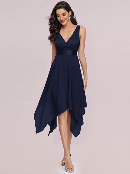 Charming Lace V-Neck A-Line Prom Dress for Women