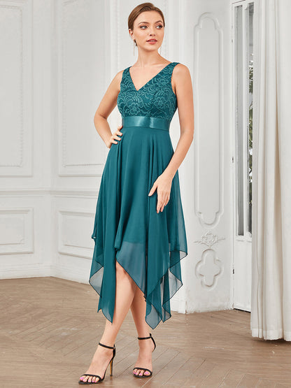 Charming Lace V-Neck A-Line Prom Dress for Women