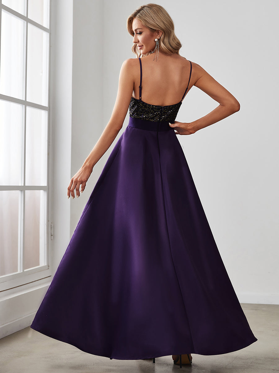 Wome's Sexy Backless Sparkly Prom Dresses