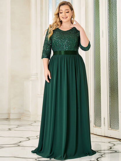 Plus Long Tulle & Sequin Wholesale Evening Dresses for Mother of the Bride