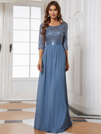 Long Tulle & Sequin Wholesale Evening Dresses for Mother of the Bride