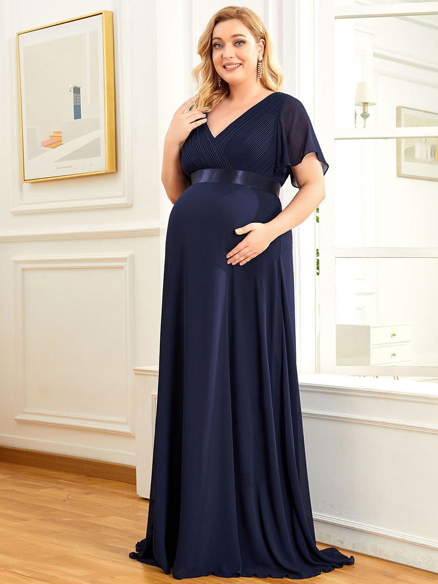 Plus Size Cute and Adorable Deep V-neck Wholesale Dress for Pregnant Women