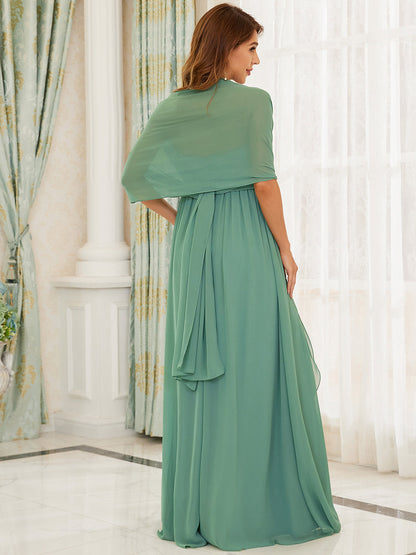 Maternity Dress - A Line Floor Length Asymmetrical Hem Wholesale Maternity Dresses - MsDressly